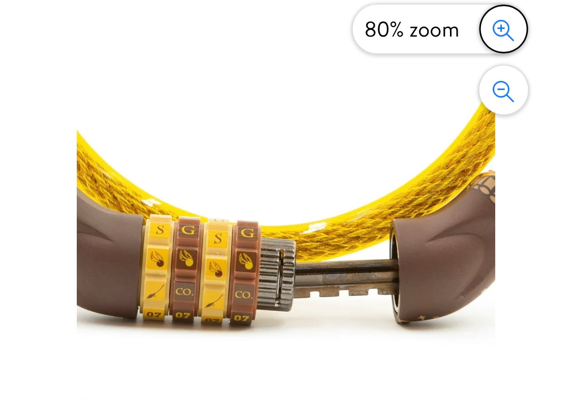 Harry Potter Wizarding Bicycle Cable Lock Nimbus 2000 ( Bioworld! )