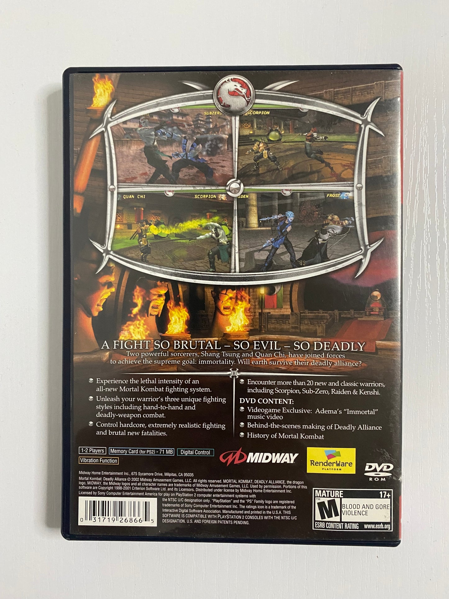 Mortal Kombat Deadly Alliance ! ( PS2 )